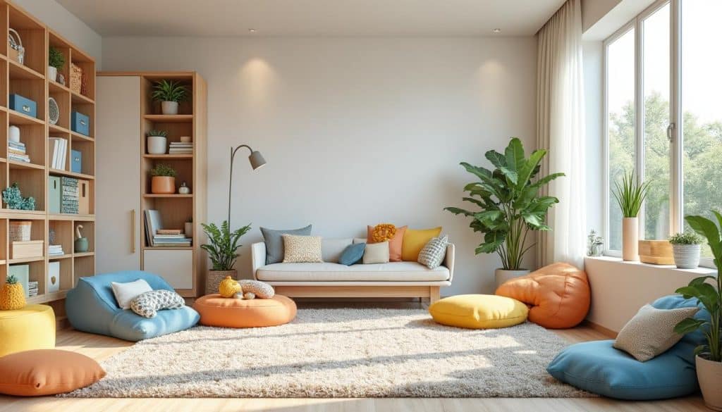 découvrez comment aménager une maison familiale avec des zones adaptées aux enfants et des astuces anti-bazar pour un intérieur organisé et convivial.