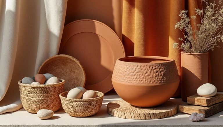 découvrez comment associer les teintes chaudes de la palette terracotta avec différents matériaux pour créer une ambiance harmonieuse et élégante dans votre intérieur.