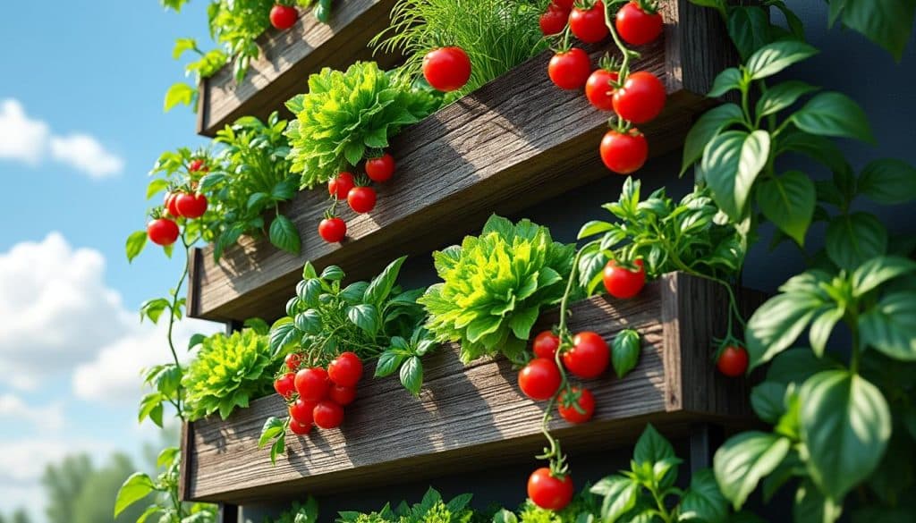 optimisez votre espace avec un potager vertical : cultivez facilement vos légumes en hauteur pour gagner de la place et profiter d'une récolte abondante même en petit jardin ou sur balcon.