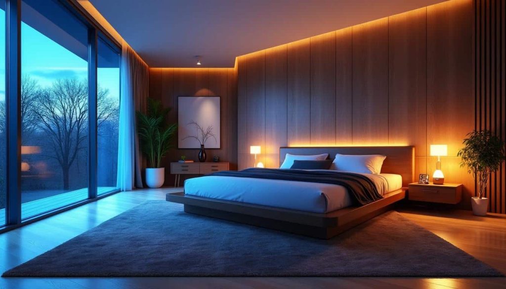 découvrez comment l'éclairage led adaptatif peut réguler votre rythme circadien dans la chambre pour améliorer votre sommeil et votre bien-être.