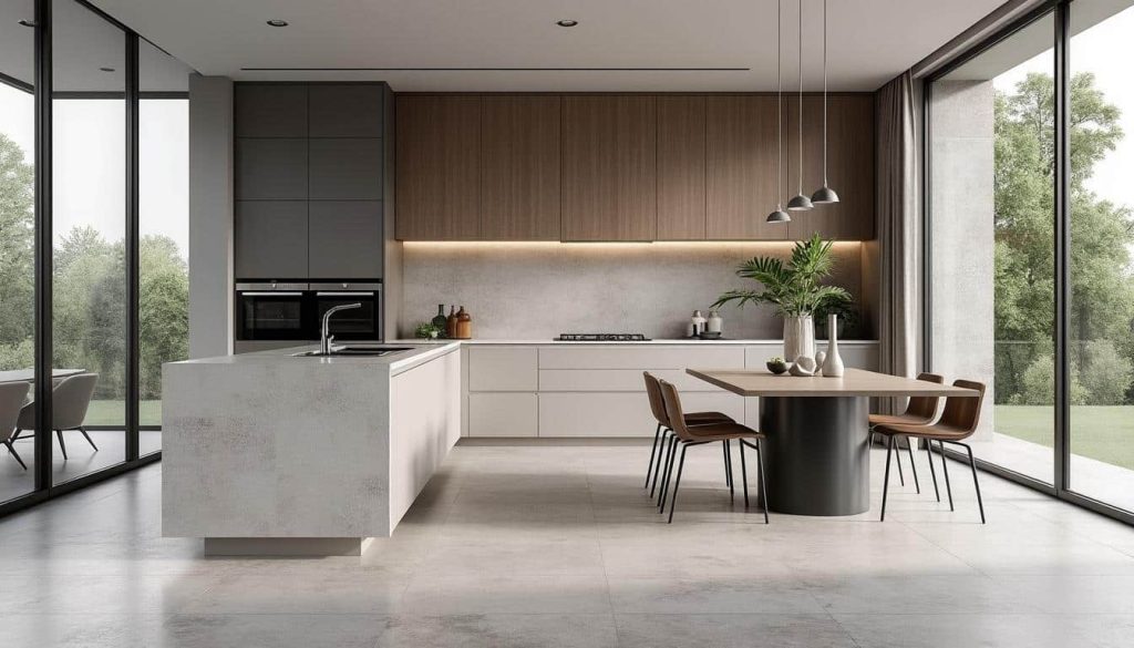 découvrez comment le carrelage grand format transforme votre cuisine en un espace moderne et élégant, en apportant une touche contemporaine à votre décoration intérieure.