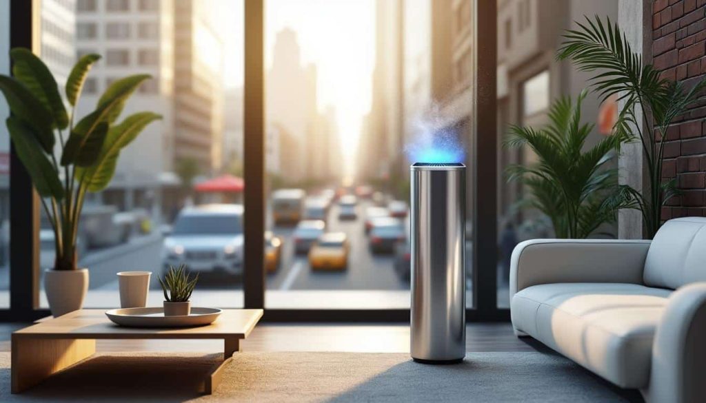 découvrez comment notre purificateur d'air élimine efficacement les allergènes des intérieurs urbains pour un environnement plus sain et confortable.