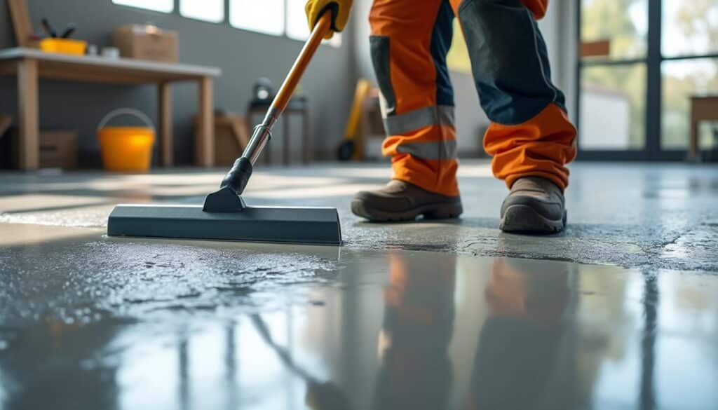 le ragréage du sol assure une surface lisse et plane, essentielle pour la pose réussie d'un nouveau revêtement de qualité.