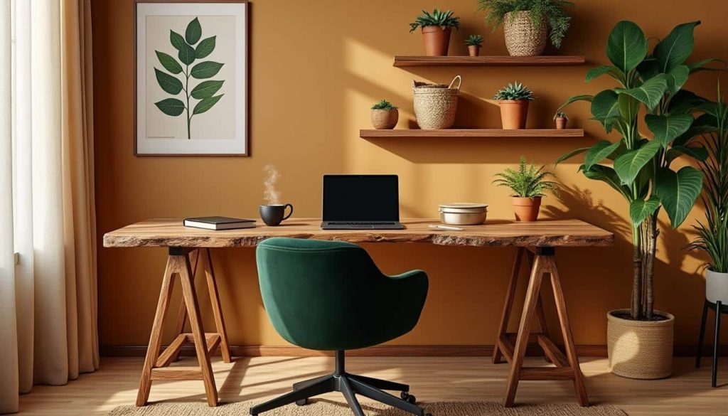 découvrez comment les couleurs terreuses apportent chaleur et convivialité aux bureaux en télétravail, créant un environnement propice à la concentration et au bien-être.