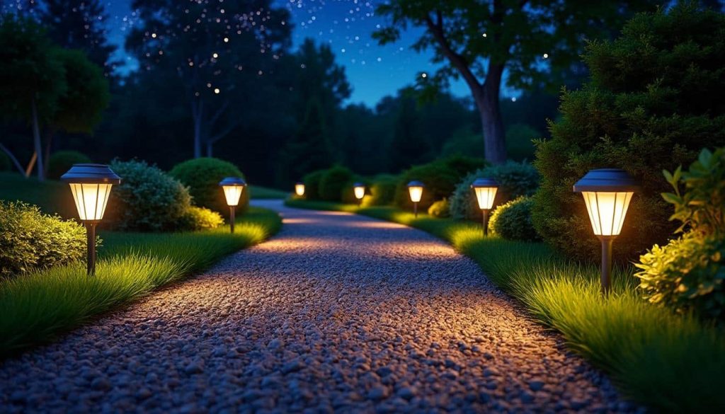 découvrez comment les lampes solaires led illuminent et sécurisent efficacement les allées de votre jardin la nuit tout en respectant l'environnement.