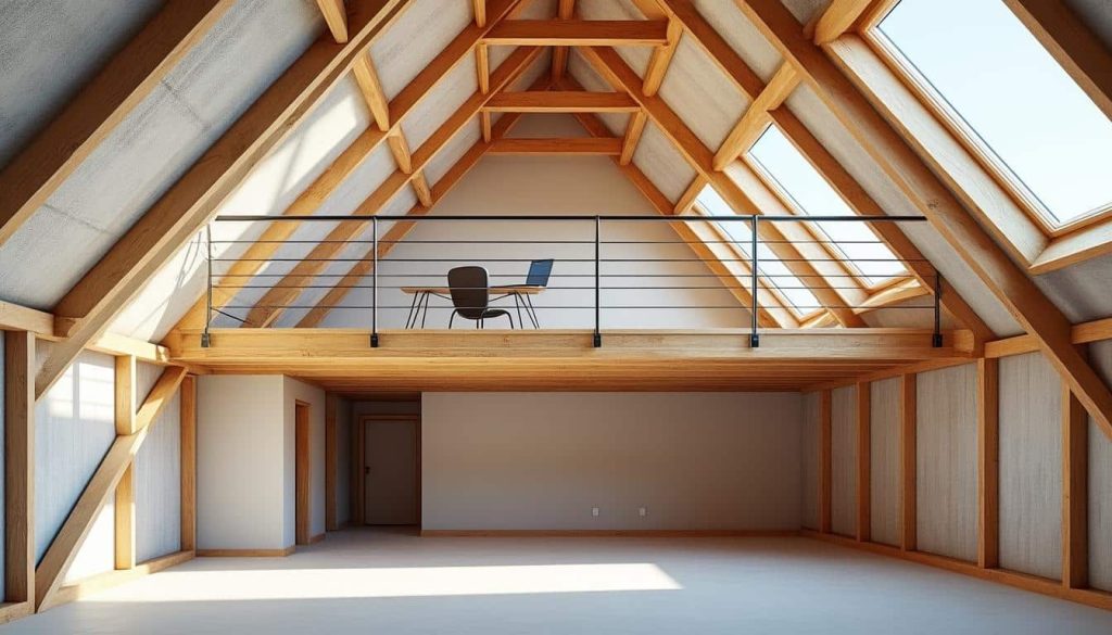 découvrez comment la création d'une mezzanine permet d'exploiter la hauteur perdue sous le toit pour maximiser l'espace habitable de votre intérieur.