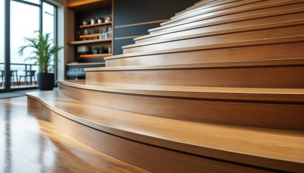 la vitrification d'un escalier protège efficacement le bois contre l'usure causée par les passages fréquents, tout en offrant une finition esthétique et durable.