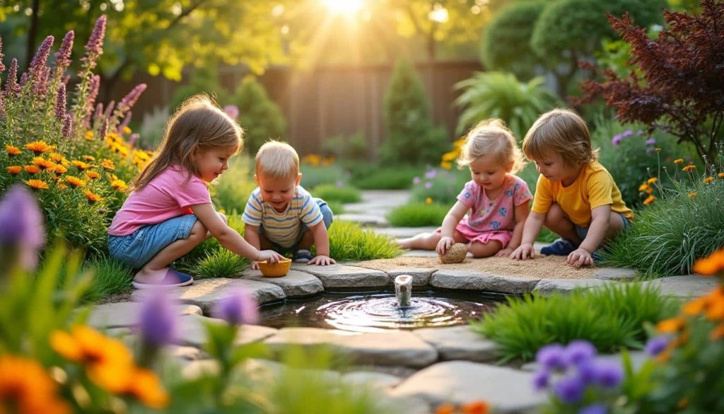 découvrez comment le jardin sensoriel favorise l'éveil et le développement des enfants en bas âge grâce à des stimulations adaptées à leurs sens.