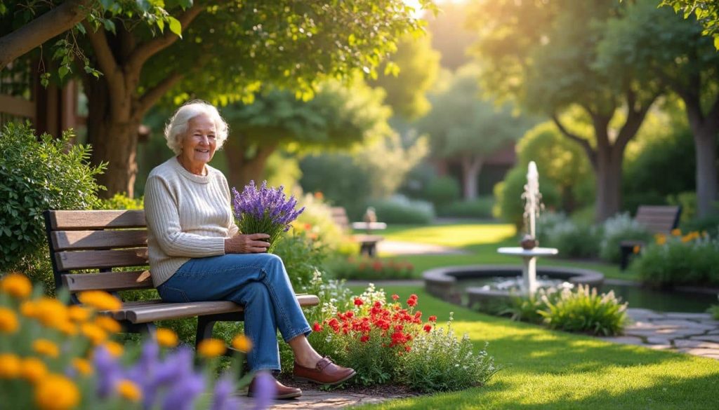 découvrez comment le jardin thérapeutique aide à réduire l'anxiété chez les personnes âgées en offrant un espace apaisant et stimulant pour leur bien-être mental.