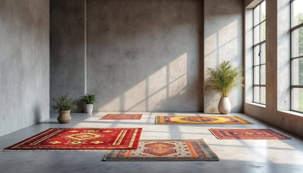 découvrez comment les tapis kilim apportent une touche de couleur et de chaleur aux sols en béton, transformant vos espaces avec style et authenticité.