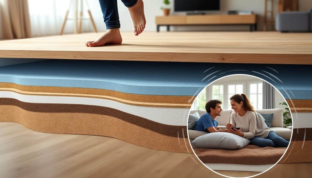 découvrez comment l'isolation phonique du sol peut efficacement réduire les bruits de pas et améliorer le confort sonore pour vos voisins.