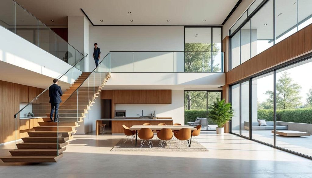 découvrez comment la pose d'un escalier transforme la circulation entre les étages, optimisant l'espace et facilitant vos déplacements au sein de votre maison.