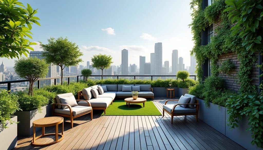 transformez votre toit terrasse en un espace de vie convivial et naturel grâce à la végétalisation. profitez d'un jardin suspendu pour des moments de détente en pleine nature.