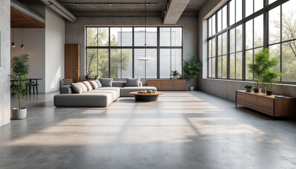découvrez comment le béton ciré unifie vos sols pour créer un intérieur style loft minimaliste, alliant modernité et élégance.