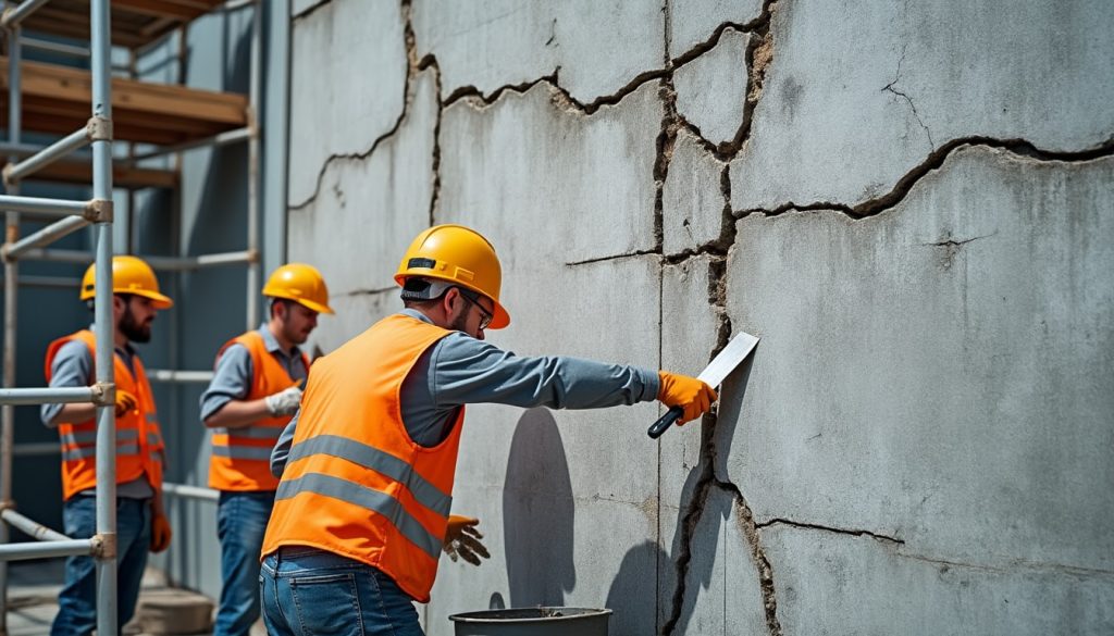 le ravalement technique permet de réparer efficacement les fissures structurelles du bâti, assurant la durabilité et la sécurité de votre bâtiment.