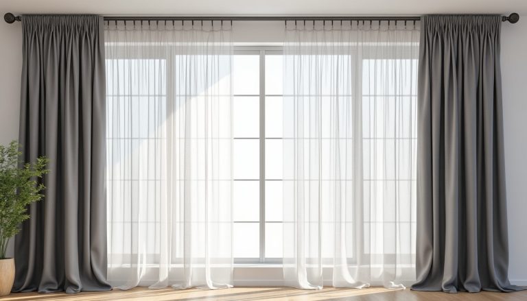 découvrez notre double tringle à rideaux, idéale pour associer voilage et rideau occultant sur un seul support, alliant praticité et élégance pour votre intérieur.