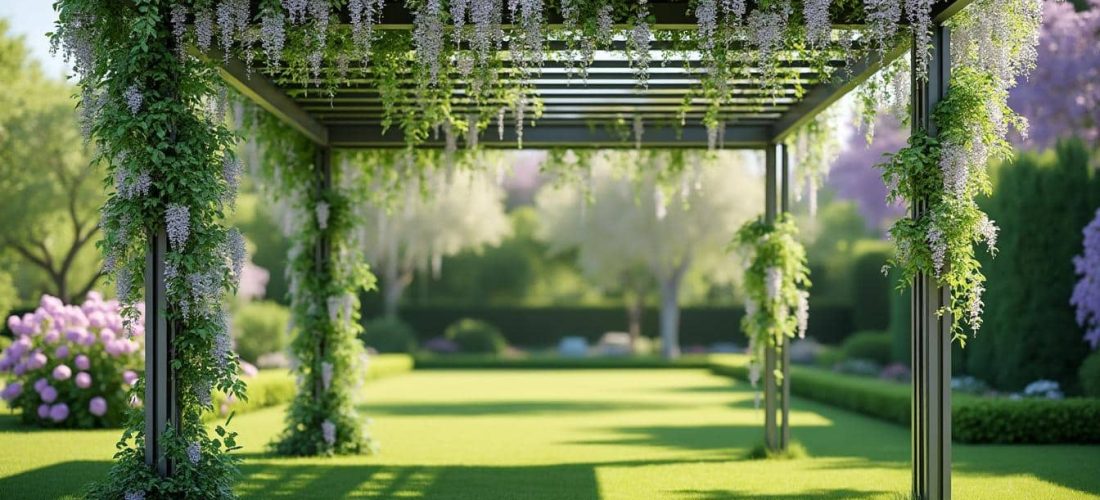 découvrez la pergola en aluminium, idéale pour soutenir vos plantes grimpantes parfumées tout en apportant élégance et robustesse à votre jardin.