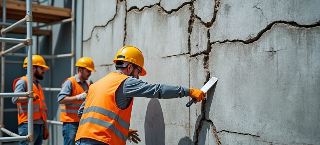 le ravalement technique permet de réparer efficacement les fissures structurelles du bâti, assurant la durabilité et la sécurité de votre bâtiment.